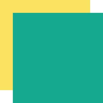 Carta Bella Beach Party Cardstock - Teal/Yellow
